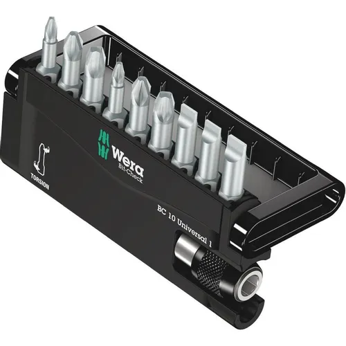 Отвертка с насадками WERA WE-056161, 10 предметов, в жестком кейсе