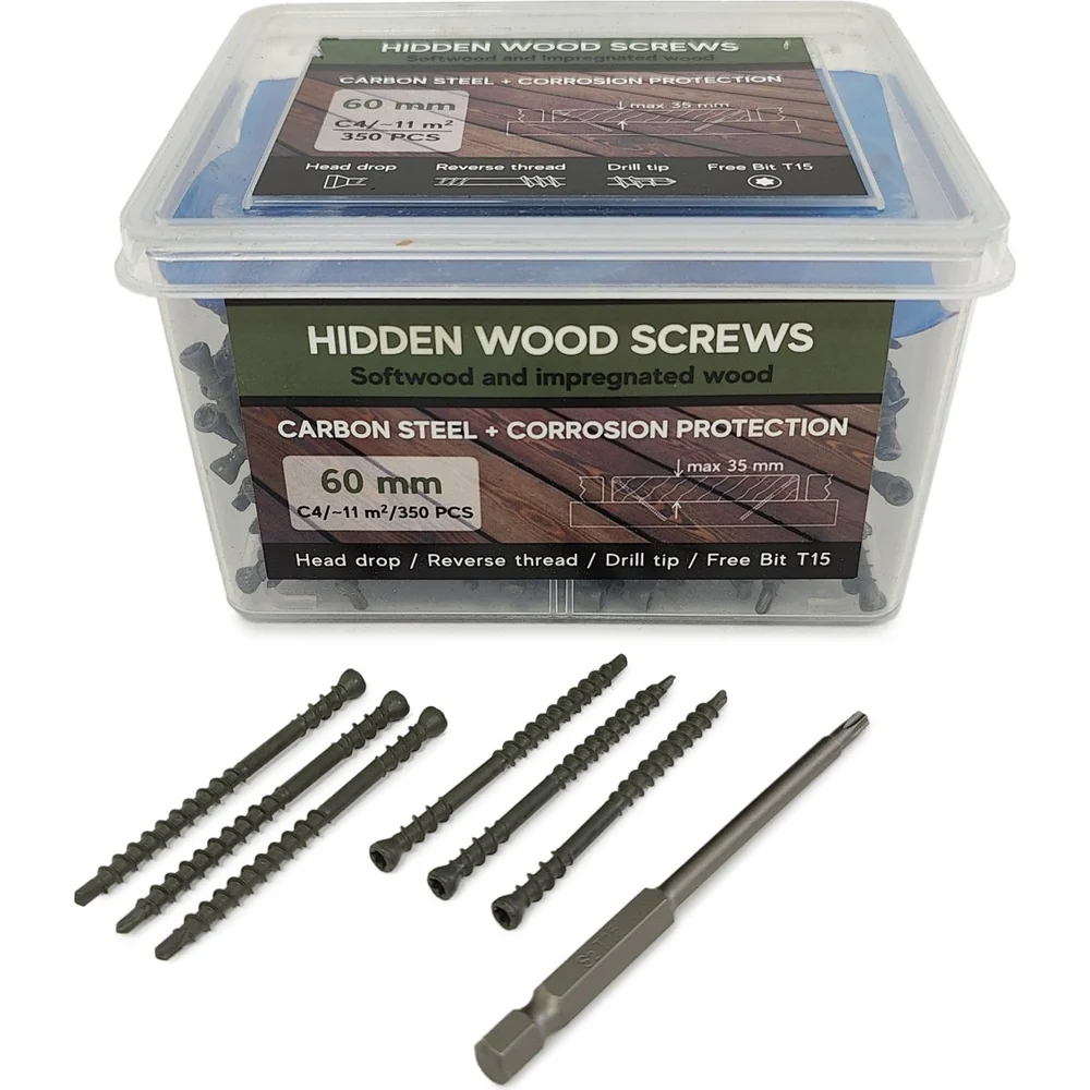 Саморезы Camo Hidden Wood Screws C4 60 мм, 350 шт. 60350C4