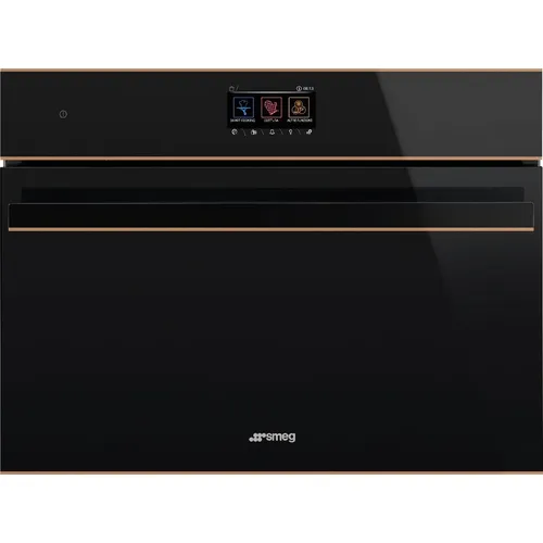 Духовой шкаф электрический SMEG Dolce Stil Novo SO4604S4PNR, 41л, дверца с 3 стеклами, черный/медь