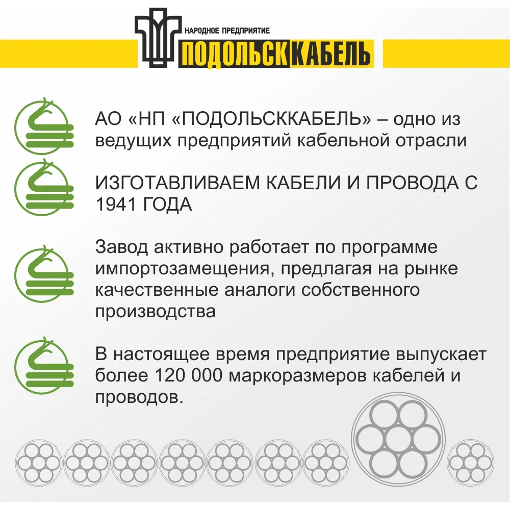 Силовой кабель Подольсккабель ВВГ-ПнгА-LS 3x6 N,PE 50м ГОСТ 31996-2012 021680356-50