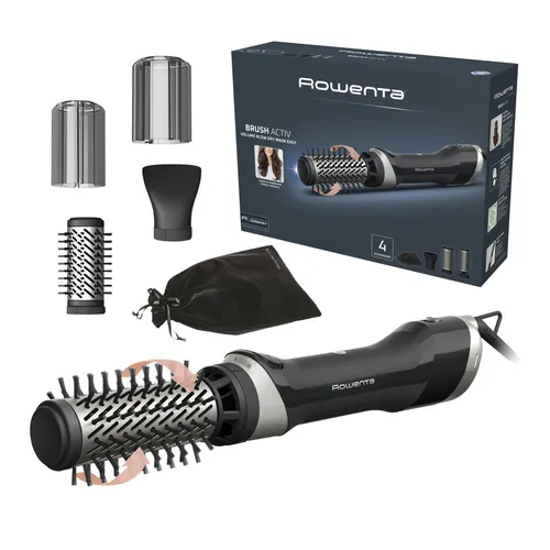 Фен-щетка Rowenta UB9530F0, 1000Вт, черный и серебристый