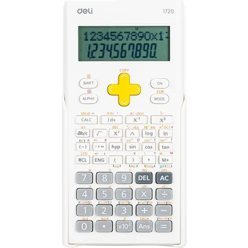 Калькулятор Deli E1720-white, 10+2-разрядный, белый