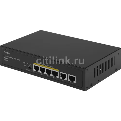 Коммутатор CUDY FS1006P, неуправляемый