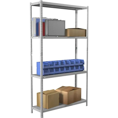 Стеллаж ПРАКТИК MS Standart 200KD/100x30/4 металл, 2000x1000x300мм серый [s24099243402]