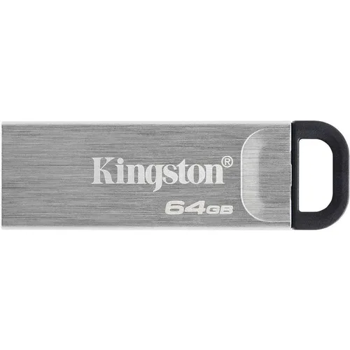 Флешка USB Kingston DataTraveler Kyson 64ГБ, USB3.2, серебристый и черный [dtkn/64gb]