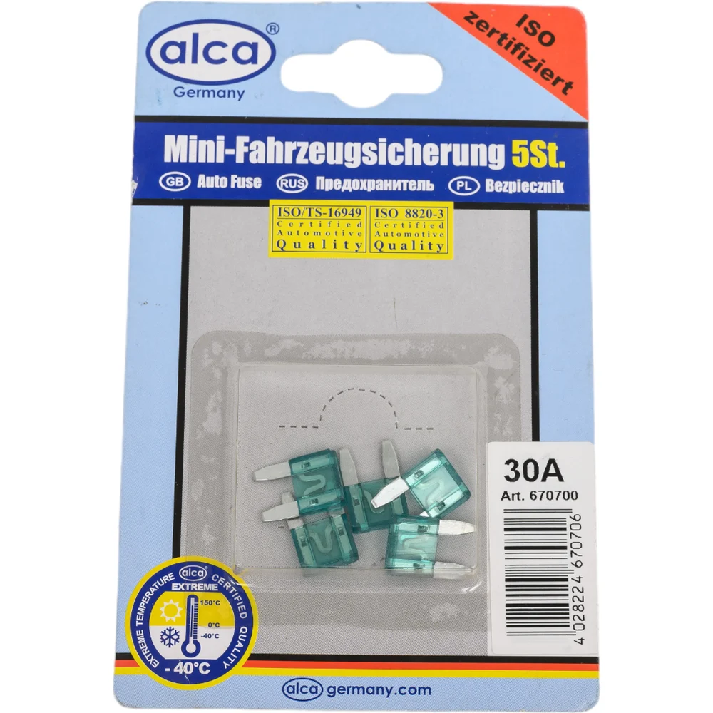 Флажковые мини предохранители Alca 670700