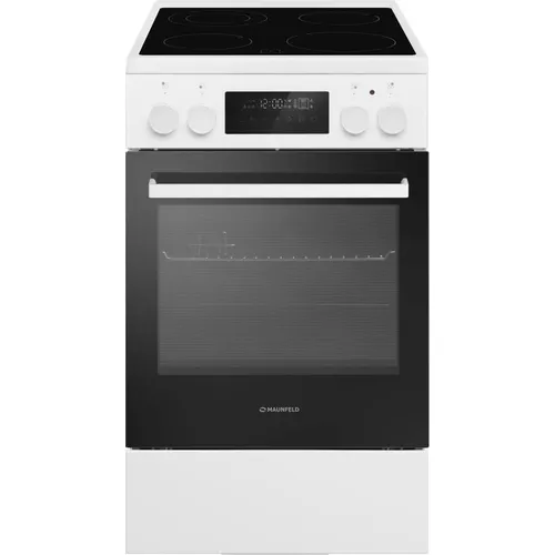 Электрическая плита MAUNFELD MEC511CW09TD, стеклокерамика, инфракрасная, белый [ка-00018158]