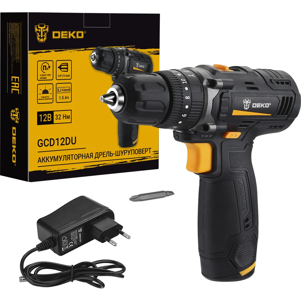 Аккумуляторная дрель-шуруповерт DEKO GCD12DU 063-4039