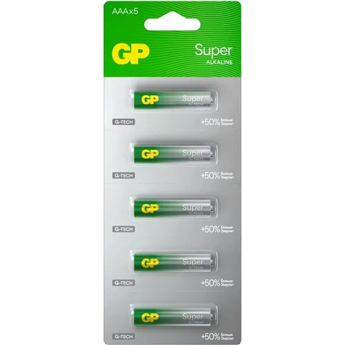 AAA Батарейка GP Super Alkaline 24AA21-2CRSC5, 5 шт.