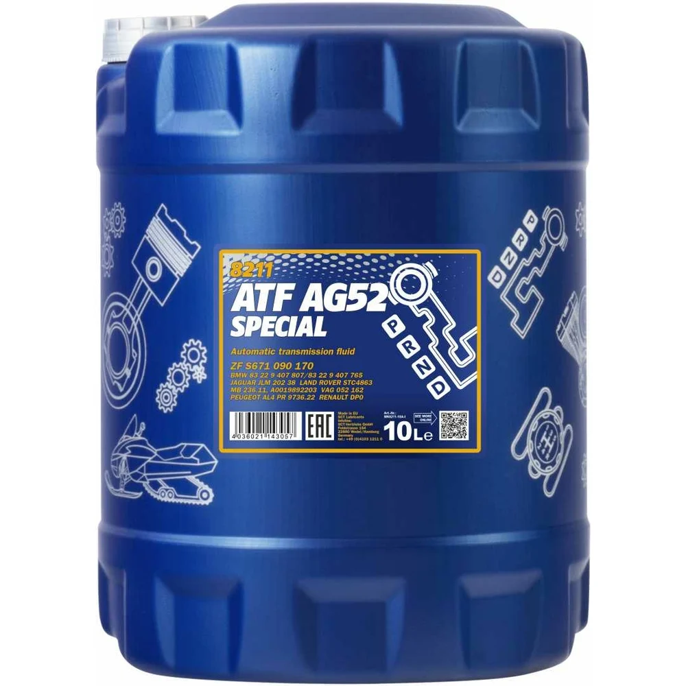 Полусинтетическая трансмиссионная жидкость MANNOL ATF AG52 1477