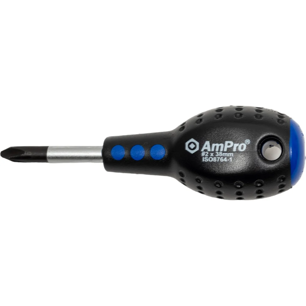 Короткая крестовая отвертка AmPro T32029