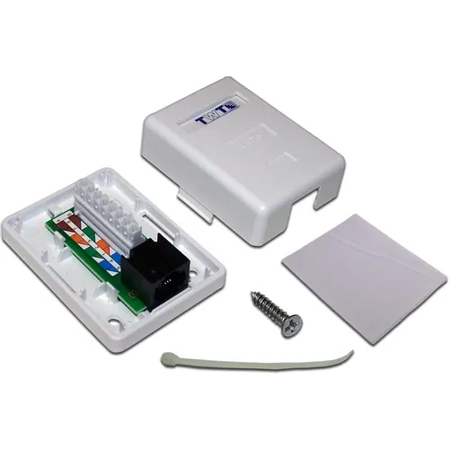 Розетка Lanmaster (TWT-SM1-45/6-WH) настен. RJ45 1 кат.6 UTP бел.