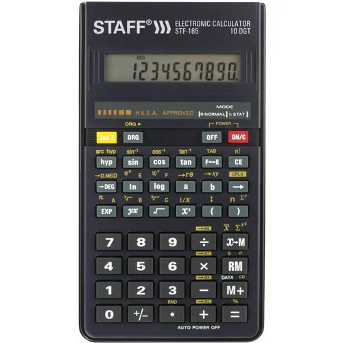 Калькулятор STAFF STF-165, 10-разрядный, черный