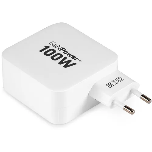 Сетевое зарядное устройство Digma DPW10B, USB-A, 2xUSB-C, 100Вт, 5A, белый [dpw1b0g012wh]