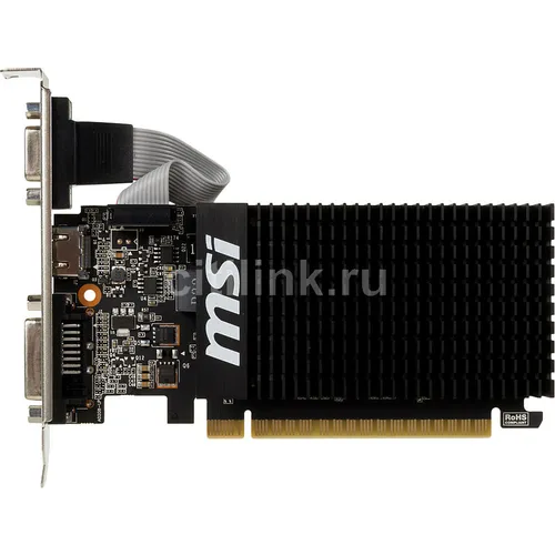 Видеокарта MSI NVIDIA GeForce GT 710 GT 710 2GD3H LP 2ГБ DDR3, Low Profile, Ret