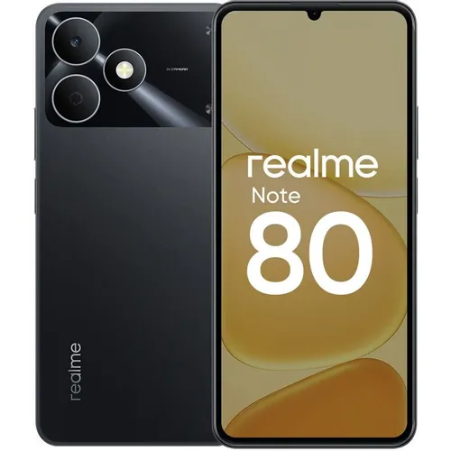 6.74" Смартфон REALME Note 80 4/64Gb, NFC, IPS, 90Гц, 6300мAч, черный