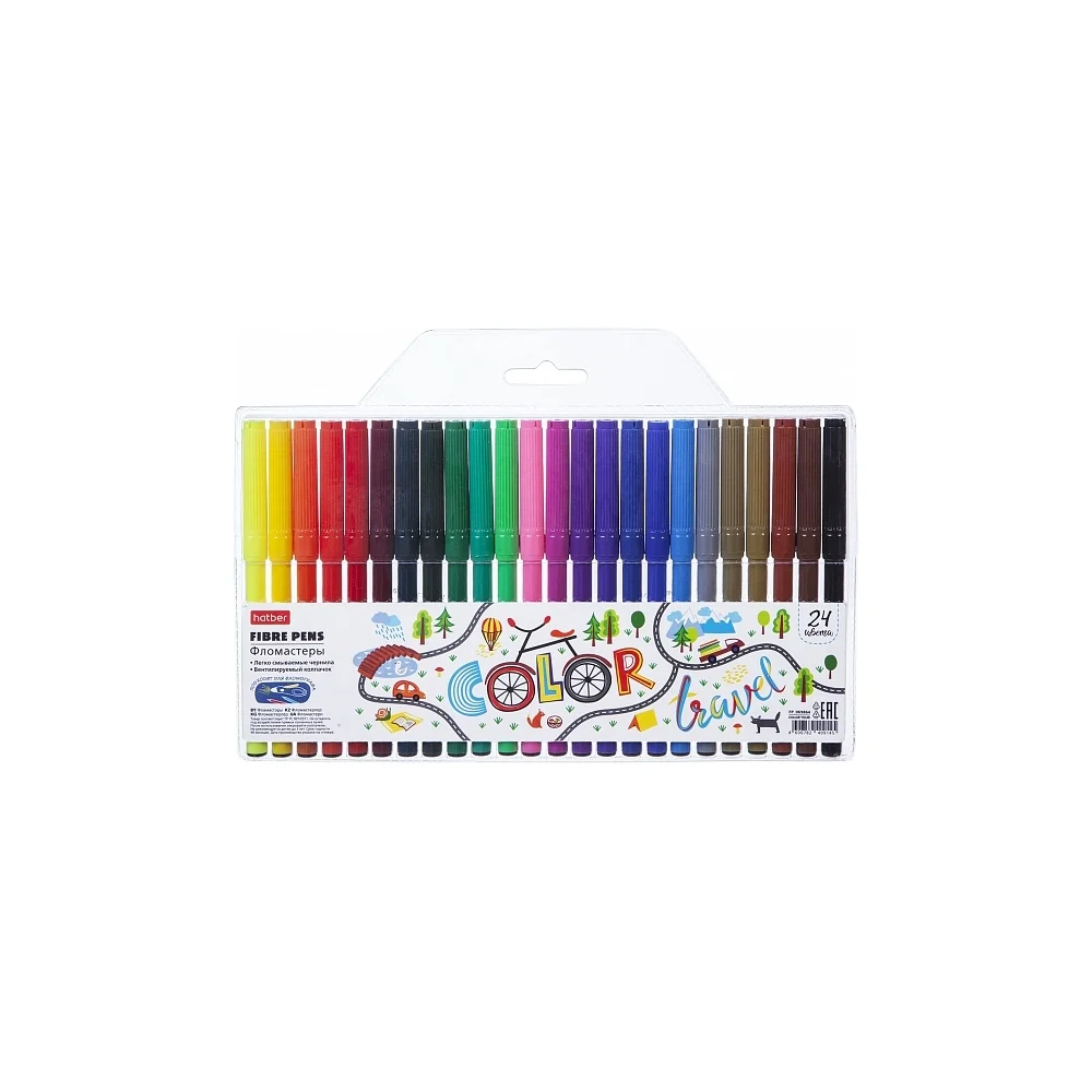 Фломастеры Hatber COLOR TOUR 69864