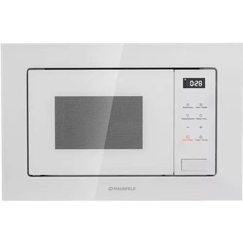Встраиваемая микроволновая печь MAUNFELD MBMO820SGW10, 20л, 800Вт, белый