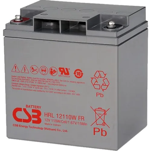Аккумуляторная батарея CSB HRL 12110W для ИБП, 12В, 28Ач