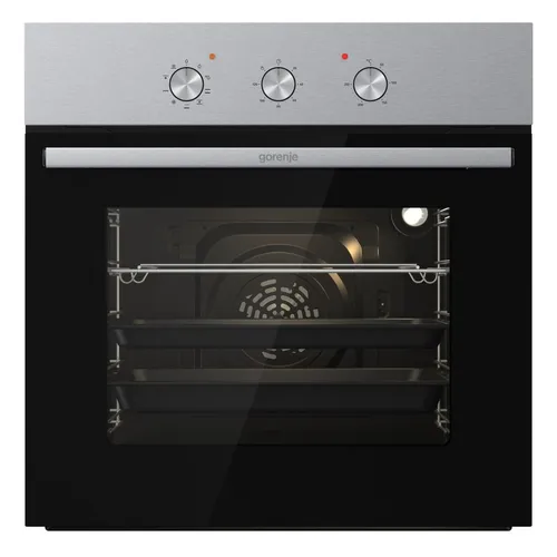 Духовой шкаф электрический Gorenje BO6727E03NX, 73л, дверца с 2 стеклами, черный/серебристый