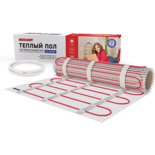 Мат нагревательный Rexant Classic 15м2 30м 2250Вт белый (51-0527-2)