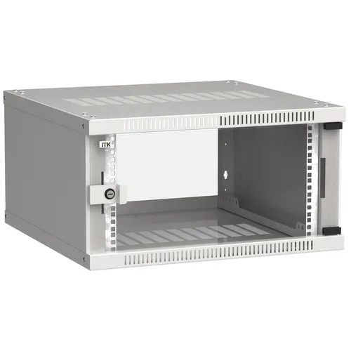 Шкаф коммутационный ITK Linea WE LWE3-06U66-GF настенный, стеклянная передняя дверь, 6U, 600x320x600 мм