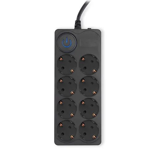 Сетевой фильтр Ippon BK-8-EU-5-10-B, 5м, черный