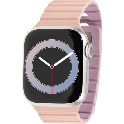 Ремешок ZIBELINO APL-42-L-MC-LPNKPUR для Apple Watch, розовый [zbs-apl-42-l-mc-lpnkpur]