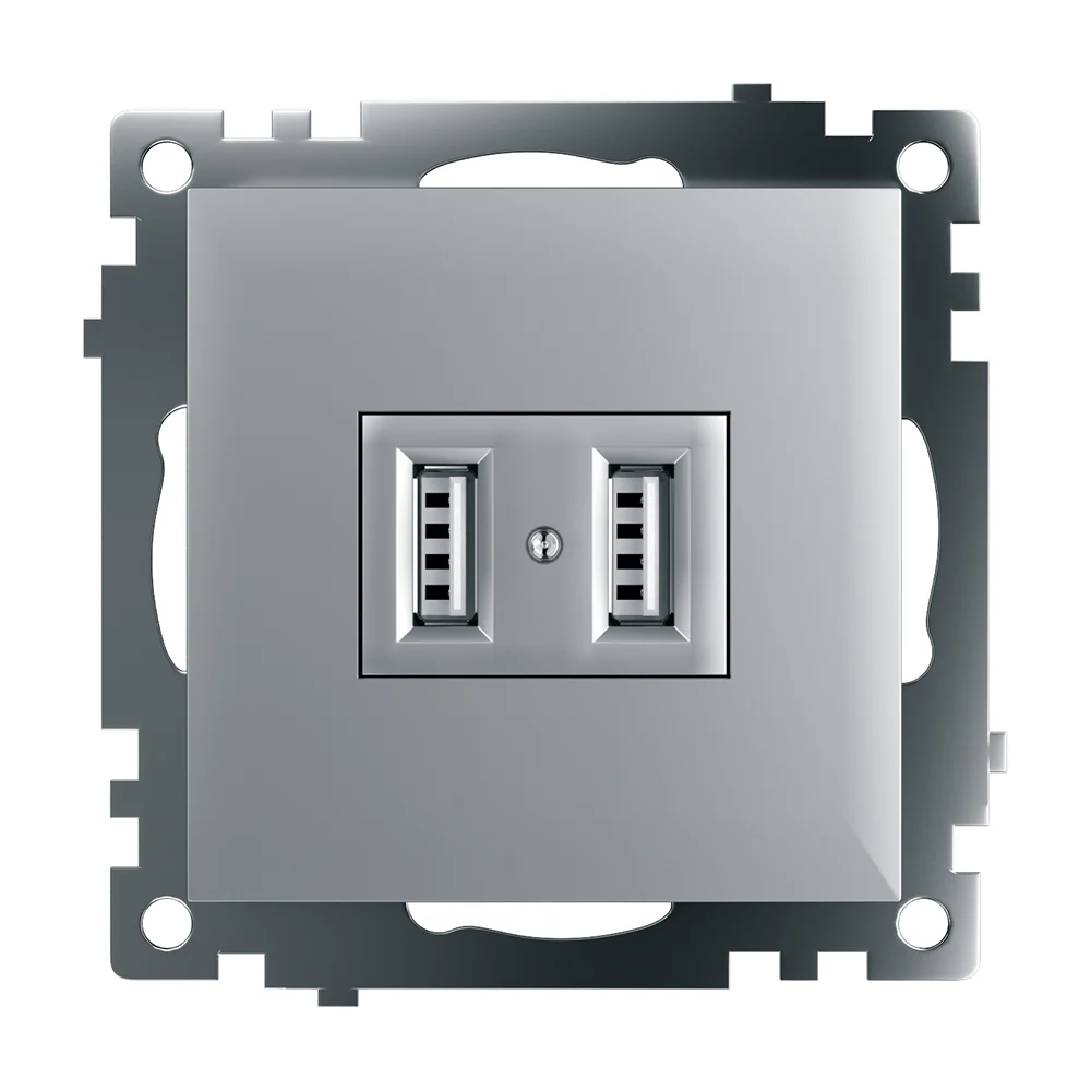 Двухместная розетка usb STEKKER Катрин GLS10-7115-03 39588