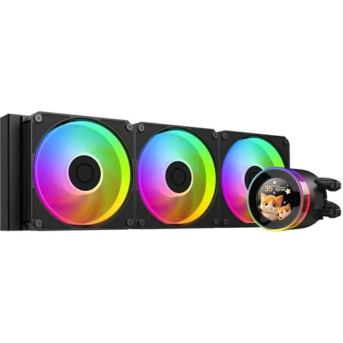 Система водяного охлаждения ID-COOLING SL360 V2, LCD, 4-pin, ARGB, 120мм, черный, retail
