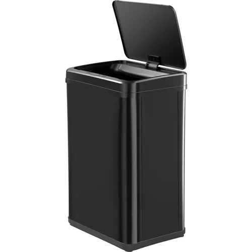 Ведро для мусора TESLER STB-40F, 40л, пластик, прямоугольная, сенсорная крышка, черный