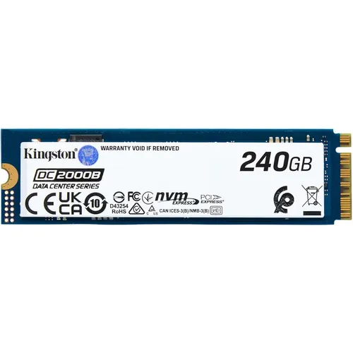 SSD накопитель Kingston DC2000B 240ГБ, M.2 2280, PCIe 4.0 x4, NVMe, M.2 [sedc2000bm8/240g]