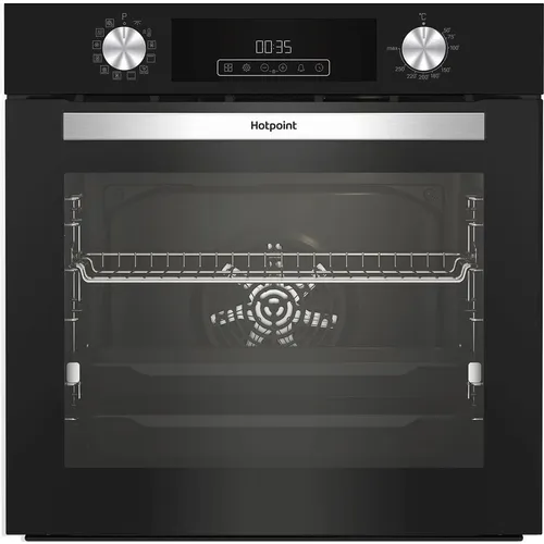Духовой шкаф электрический HOTPOINT HFE8 921 H BL, 72л, дверца с 2 стеклами, черный