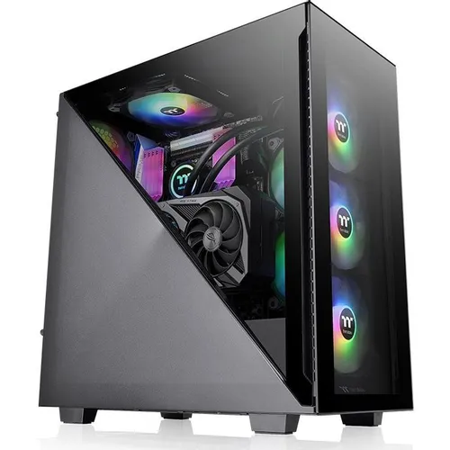 Корпус ATX Thermaltake Divider 300 TG ARGB, Midi-Tower, без БП, черный [ca-1s2-00m1wn-01]
