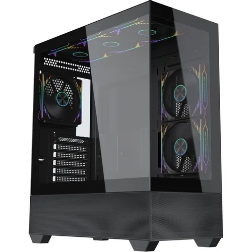 Корпус ATX Accord ACC-EL1B TG, Midi-Tower, без БП, черный
