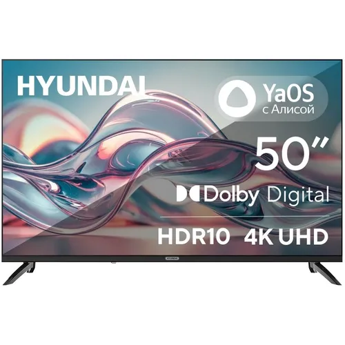 50" Телевизор Hyundai H-LED50BU7012 4K Ultra HD, СМАРТ ТВ, YaOS, черный
