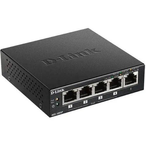 Коммутатор D-Link DGS-1005P, неуправляемый [dgs-1005p/b3a]