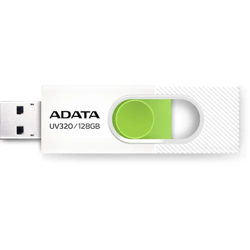 Флешка USB A-Data UV320 128ГБ, USB3.2, белый и зеленый [auv320-128g-rwhgn]