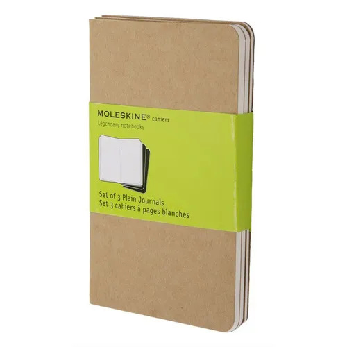 Блокнот Moleskine Cahier Journal, 64стр, без разлиновки, бежевый [qp413]