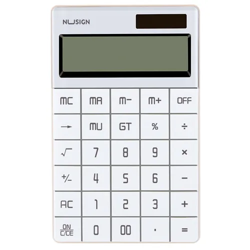 Калькулятор Deli Nusign, ENS041, 12-разрядный, белый