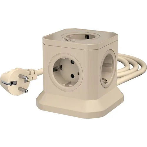 Сетевой фильтр AGNI TP-VE4U5E, 2м, слоновая кость [tp-ve4u5e-2m-ivory]