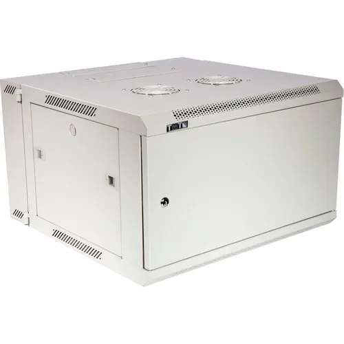 Шкаф коммутационный LanMaster TWT-CBW3M-12U-6X6-GY настенный, металлическая передняя дверь, 12U, 600x635x600 мм