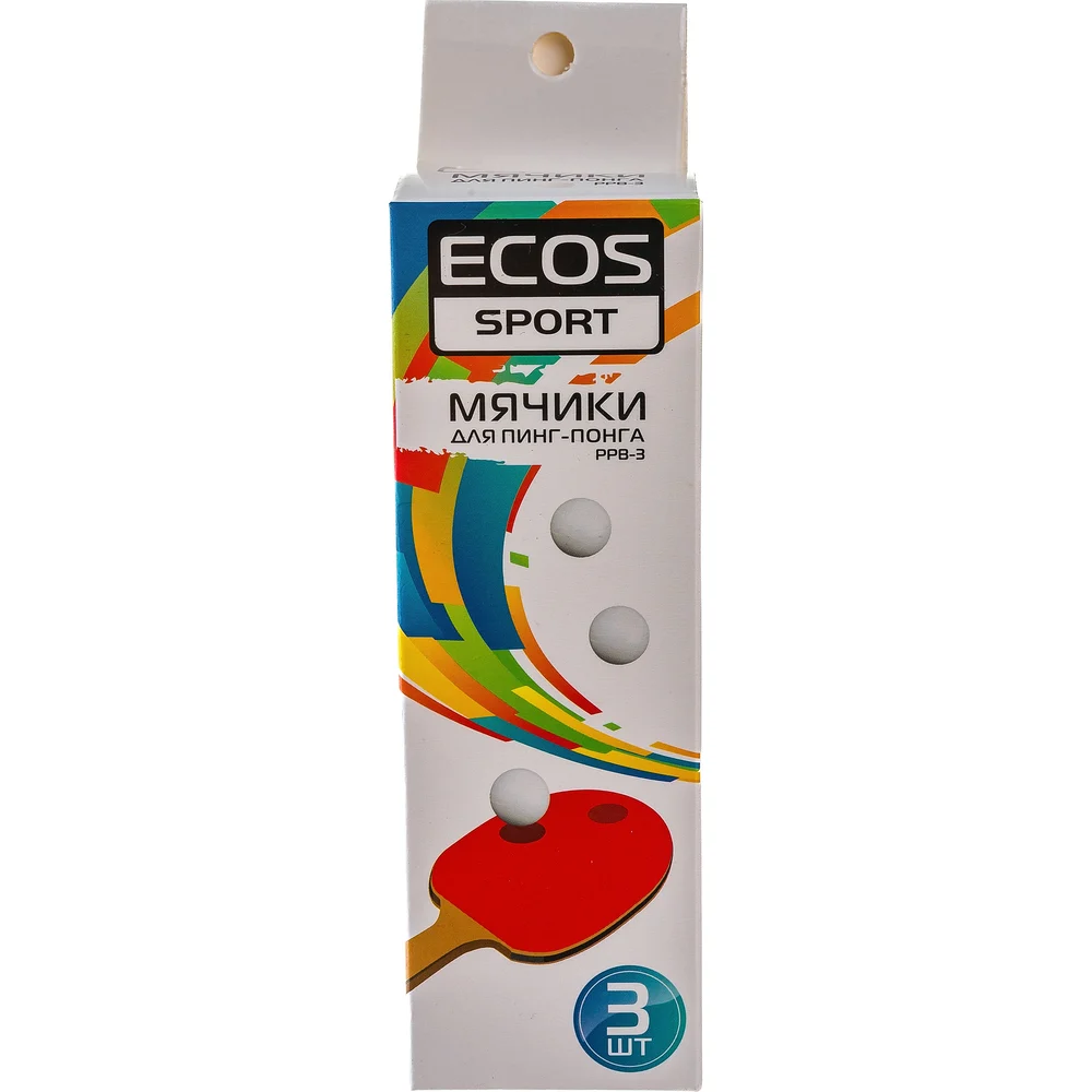 Мячики для пинг-понга Ecos PPB-3 323109
