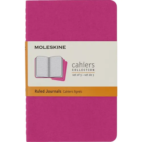 Блокнот Moleskine Cahier Journal, 64стр, в линейку, розовый неон [ch011d17]