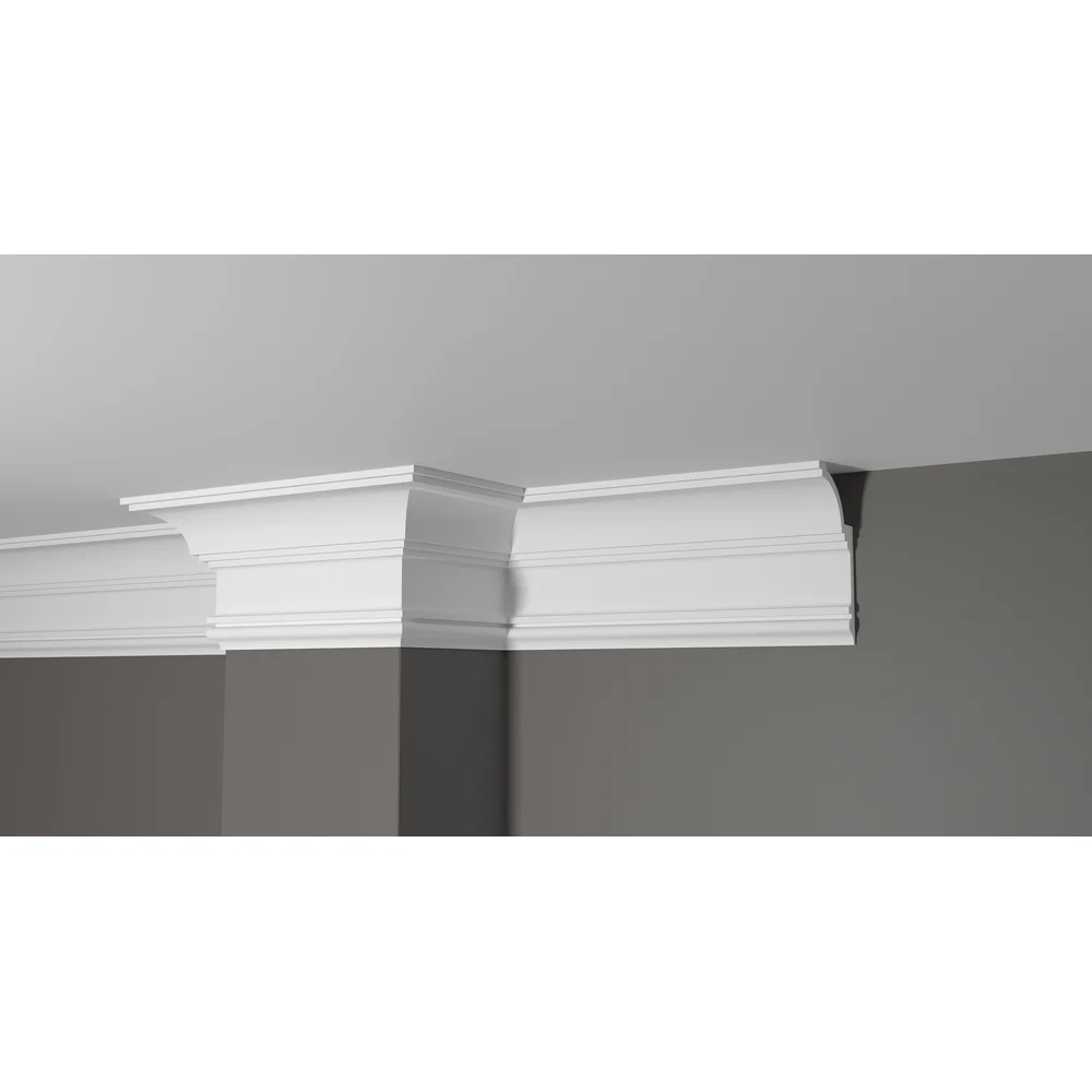 Ударопрочный влагостойкий потолочный карниз под покраску Decor-Dizayn DD517