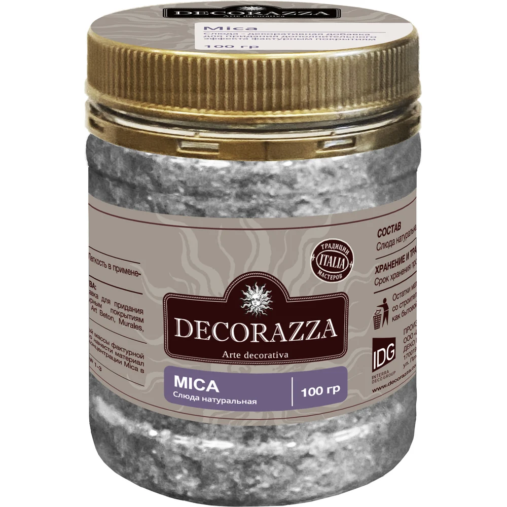 Слюда декоративная для фактурных штукатурок Decorazza DEC MICA DMC-100