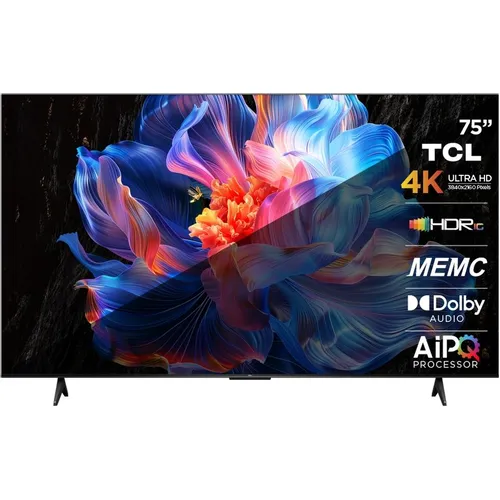 75" Телевизор TCL 75P6K 4K Ultra HD, СМАРТ ТВ, Google TV, черный