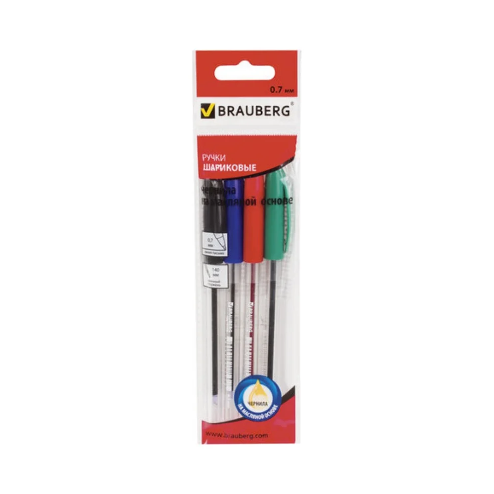 Масляные шариковые ручки BRAUBERG Rite-Oil 142150