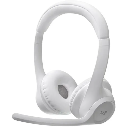 Гарнитура Logitech Zone 300, для компьютера, накладные, Bluetooth, белый [981-001417]