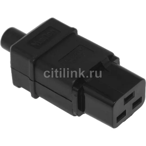 Вилка LanMaster LAN-IEC-320-C19, IEC 60320 C19 16A 250V black